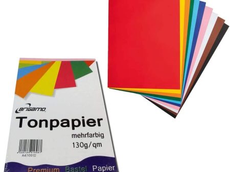 Brigamo 200 hojas de papel para manualidades, A4, colores surtidos, 130 g m² Reacondicionado Discount