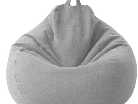 Geagodelia Funda para Sillón Puff Cubierta para Sofá Perezoso Fundas Clásicas de Puff Pera Bolsa de Frijol para Silla Tumbona Perezosa SIN Relleno para Adultos y Niños (Gris Claro, 100 * 120cm) Reacondicionado Online