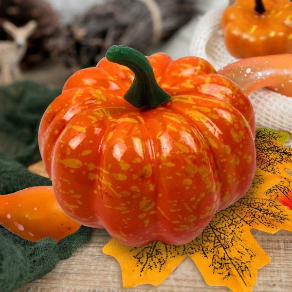 139 Pcs Calabazas Artificiales de Acción de Gracias,Decoración de Otoño con Calabaza, Hojas de Arce, Calabaza, Piñas, Bellotas para Halloween Navidad For Cheap