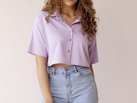 Lilac Cropped Shirt For Discount