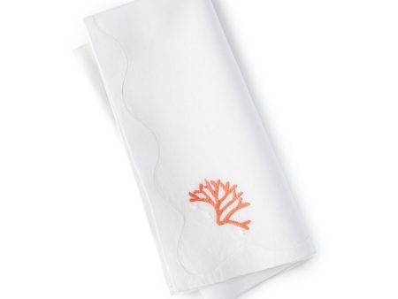 Coral Dinner Luncheon Napkins For Discount