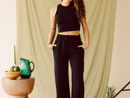 Black Flowy Pants on Sale