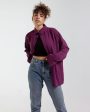 Burgundy Oversized Shirt Online Hot Sale