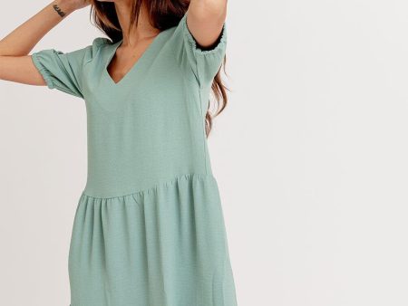 Mint Ruffled Midi Dress on Sale