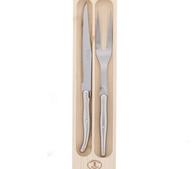 Laguiole Jean Dubost Stainless Steel Carving Set For Sale