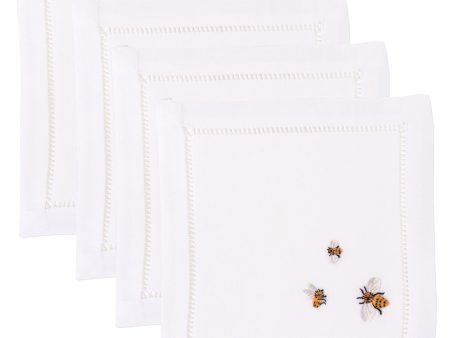 Bees | Cocktail Napkins, Set of 4 For Discount