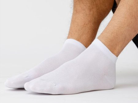 Solid White Short Socks For Sale