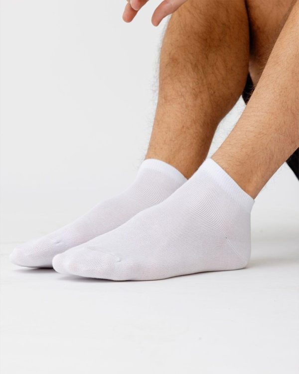 Solid White Short Socks For Sale