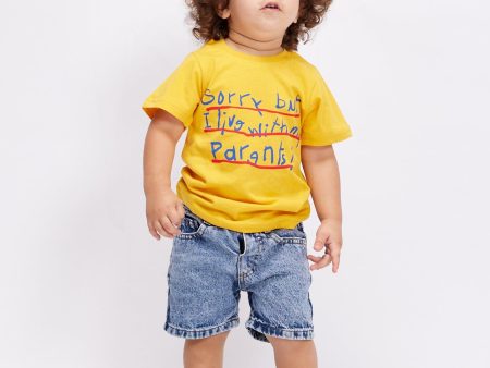 I Live With My Parents Printed Kids Tee Online Sale