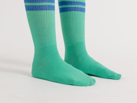 Green 2 Stripes Neck Socks Supply