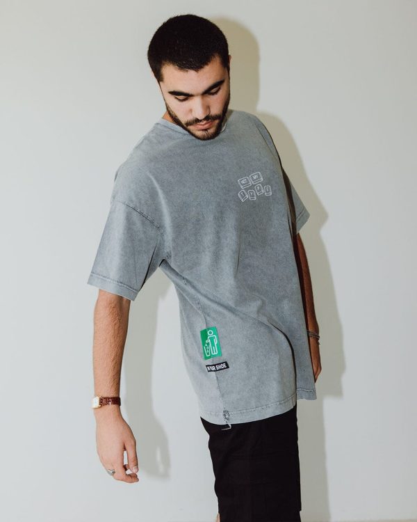 Not Your Type Acid Washed Oversized Tee For Cheap