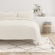 3-Piece Herringbone Quilted Coverlet Set For Discount