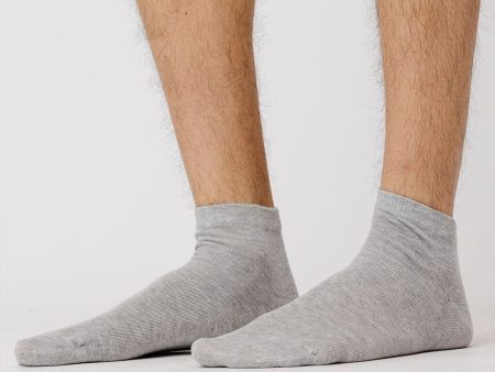 Solid Grey Short Socks Fashion