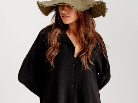 Olive Green Floppy Hat Online Hot Sale