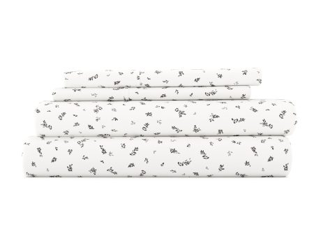 Spotted Leaves Pattern 4-Piece Sheet Set Fashion