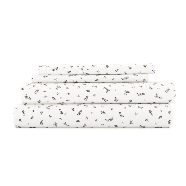 Spotted Leaves Pattern 4-Piece Sheet Set Fashion