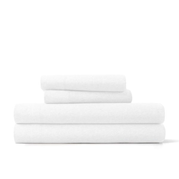 100% Cotton Jersey Knit 4-Piece Sheet Set Hot on Sale