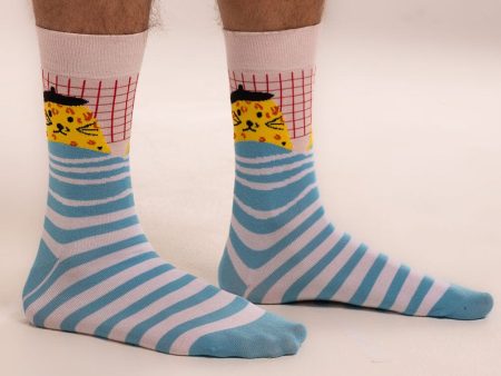 Artsy Cat Neck Socks For Cheap