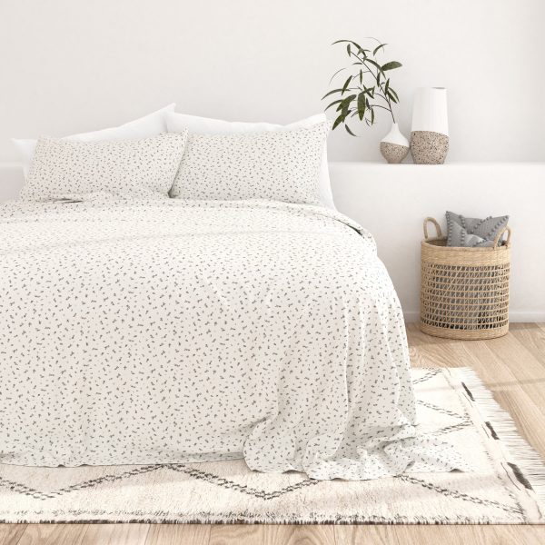 Spotted Leaves Pattern 4-Piece Sheet Set Fashion