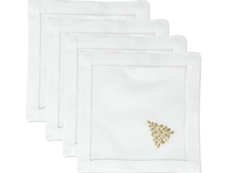 Mod Tree Gold | Cocktail Napkins, Set of 4 Supply