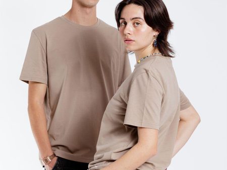 Khaki Basic Regular Tee Online Hot Sale