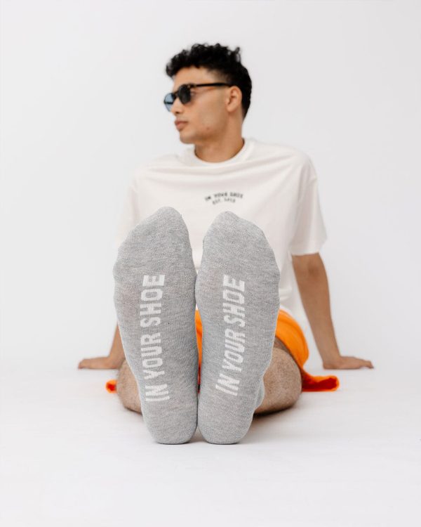 Solid Grey Short Socks Fashion