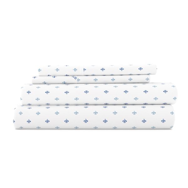 Lily Pattern 4-Piece Sheet Set Hot on Sale