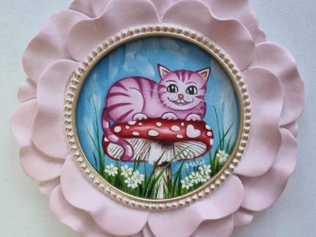 Cheshire Cat On His Toadstool ORIGINAL by Marie Louise Wrightson For Discount