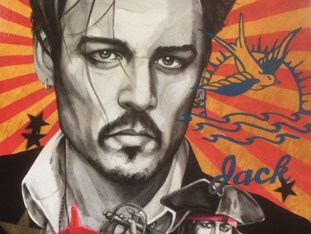 Pirates Johnny Depp ORIGINAL by Craig Knight Hot on Sale